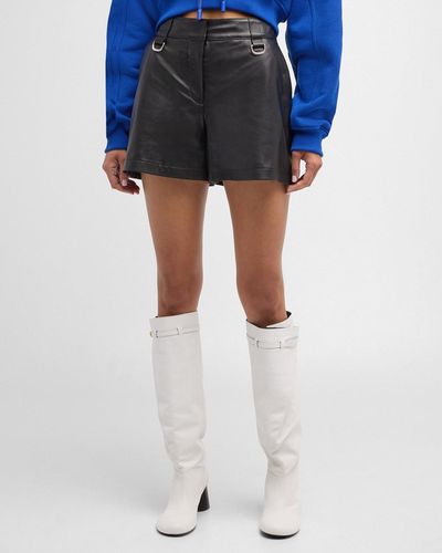 Off-White c/o Virgil Abloh Nappa Leather Cargo Shorts - Blue
