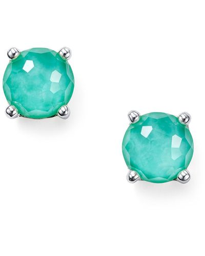 Ippolita Mini Stud Earrings In Sterling Silver - Green