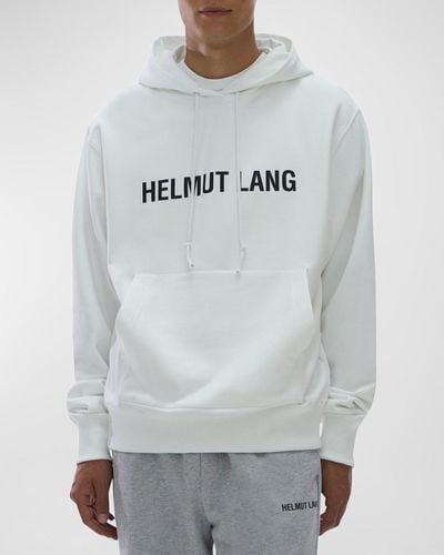 Helmut Lang Core Logo Pullover Hoodie - Gray