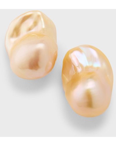 Margo Morrison Baroque Pearl Earrings - White