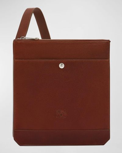Il Bisonte Meleto Leather Crossbody Bag - Brown