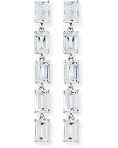 KALAN by Suzanne Kalan Bloom 14K 5 Emerald-Cut Drop Earrings - White