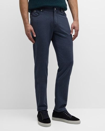 Marco Pescarolo Magnifico Luxe Worsted Flannel Pants - Blue