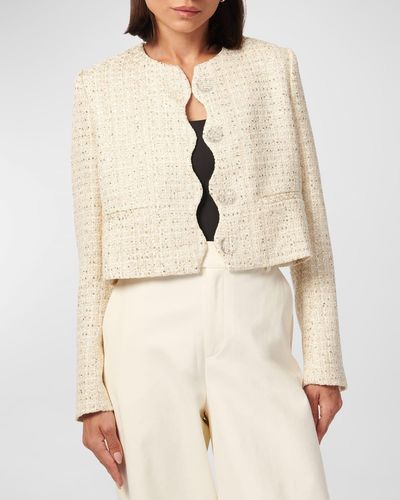 Cami NYC Giselle Cropped Tweed Blazer - Natural
