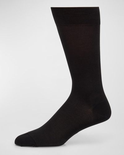 Marcoliani Fresh Of Modal Crew Socks, Set Of 3 - Black