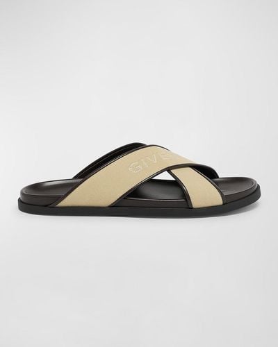Givenchy G Plage Crossed Strap Sandals - Brown