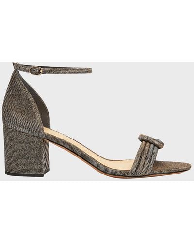 Alexandre Birman Vicky Metallic Block-heel Sandals