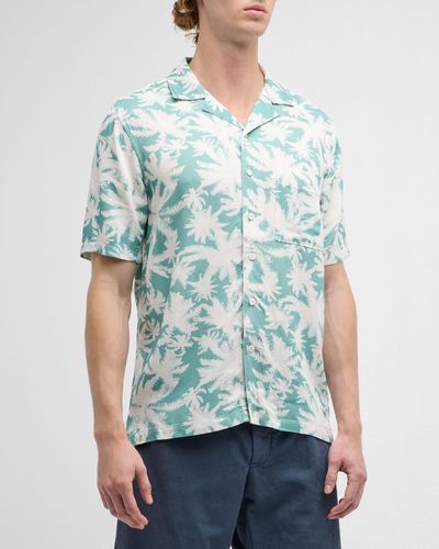 Onia Printed Camp Shirt - Green