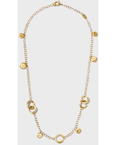 Marco Bicego Jaipur 18k Yellow Gold Short Charm Necklace - White