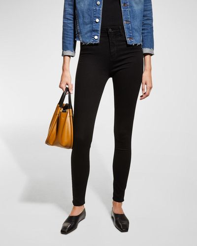 L'Agence Marguerite High-Rise Skinny Jeans - Black