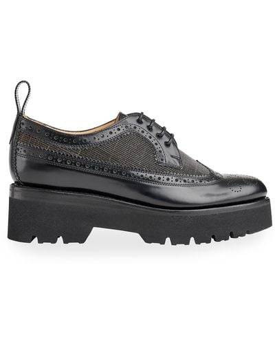 The Office Of Angela Scott Miss Lucy Wing-tip Platform Oxfords - Black