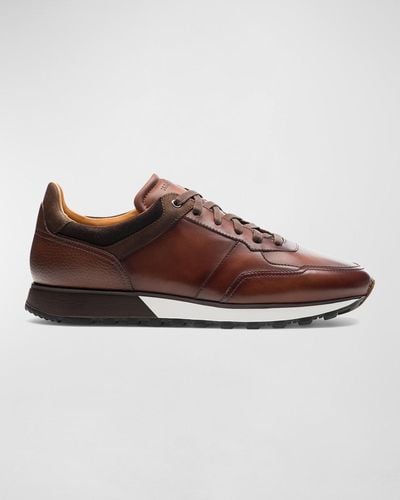 Magnanni Arco Mix-leather Sneaker Sneakers - Brown
