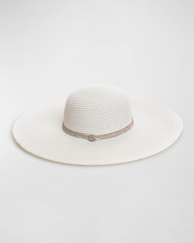 Pia Rossini Romero Large Brim Hat - White
