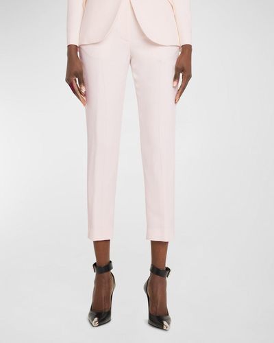 Alexander McQueen High-waist Crop Cigarette Pants - Pink