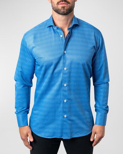 Maceoo Einstein Brooks Sport Shirt - Blue