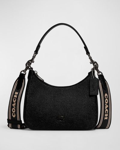 COACH Zip Leather Crossbody Bag - Black