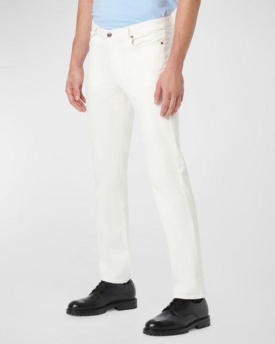 Bugatchi Five-Pocket Slim Fit Pants - White