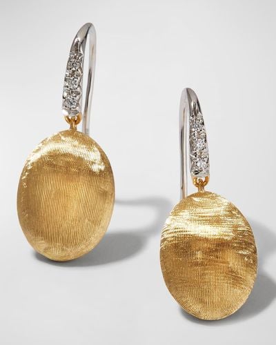 Marco Bicego Siviglia 18k Gold Hook Earrings With Diamonds - Metallic