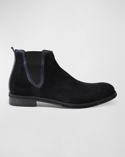 Jo Ghost Natural Suede & Leather Chelsea Boot - Black