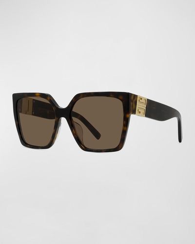 Givenchy 4g Acetate Butterfly Sunglasses - Brown