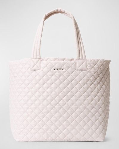 MZ Wallace Metro Deluxe Large Quilted Tote Bag - Pink