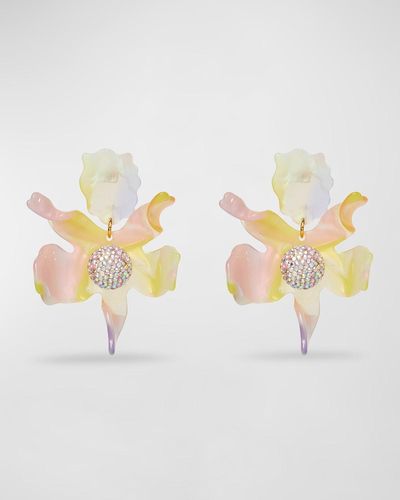 Lele Sadoughi Crystal Lily Earrings - Metallic