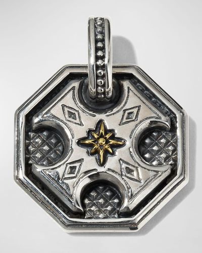 Konstantino Axel Sterling & Bronze Octagonal Pendant - Metallic