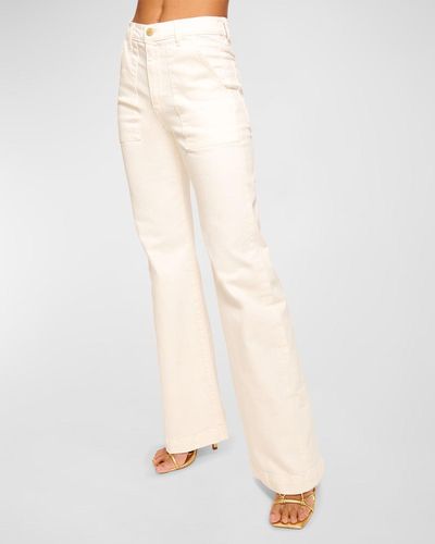 Ramy Brook Clifford Wide-Leg Wash Jeans - Natural