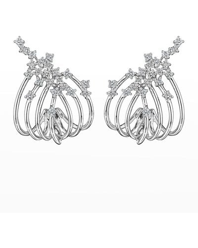 Hueb 18K Luminus Cuff Earrings With Vs-Gh Diamonds - Metallic