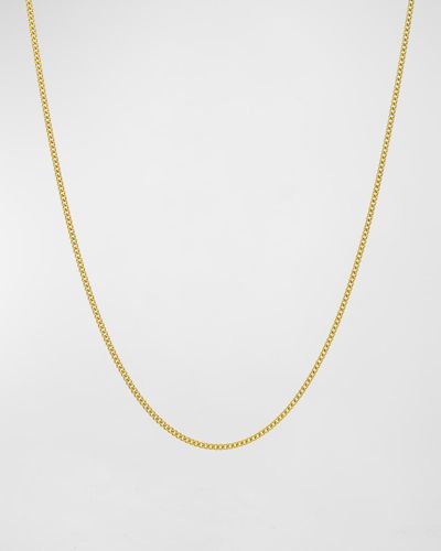Zoe Lev 14k Gold Baby Flat Curb Chain Necklace - White