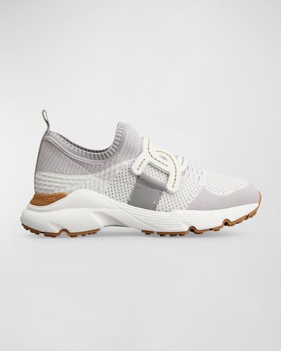 Tod's Stretch Knit Runner Sneakers - Metallic