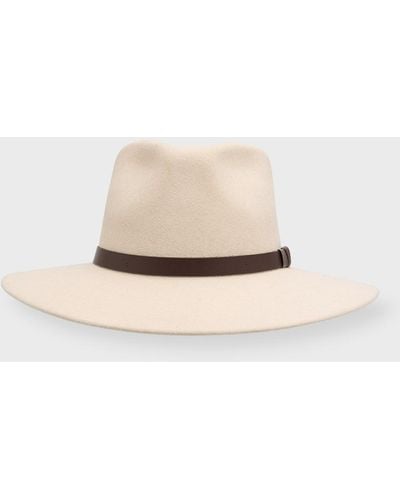 Sensi Studio Dundee Felt Cowboy Hat With Riveted Band - Natural