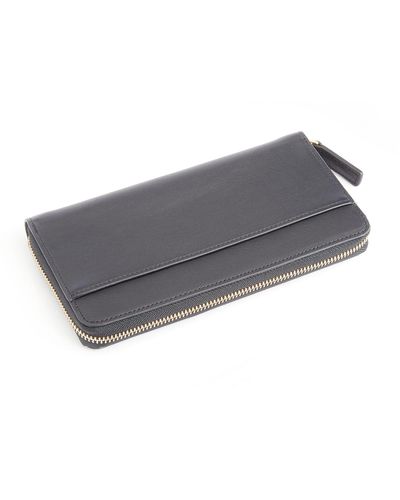 ROYCE New York Rfid Blocking Continental Wallet, Personalized - Gray