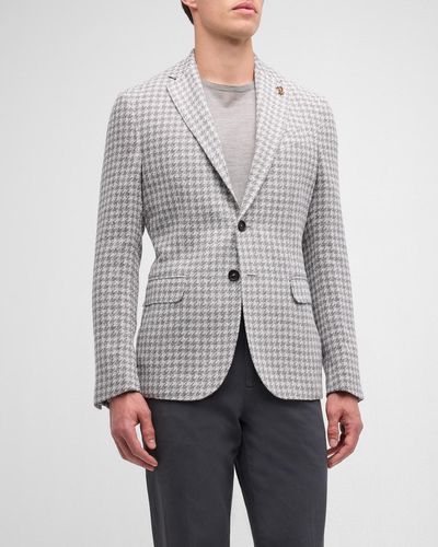 Pal Zileri Houndstooth Two-Button Sport Coat - Gray