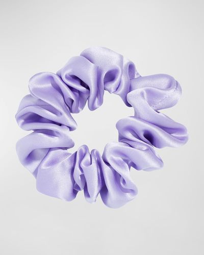 L. Erickson Silky Charmeuse Medium Pony Scrunchie - Purple