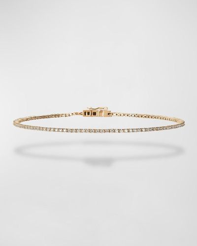 Lana Jewelry Skinny Diamond Tennis Bracelet, 7"l - Yellow