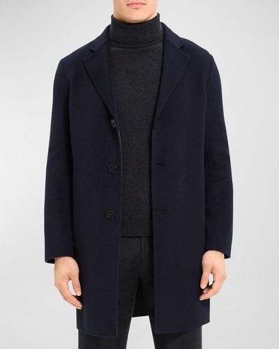 Theory New Divide Wool-cashmere Topcoat - Blue