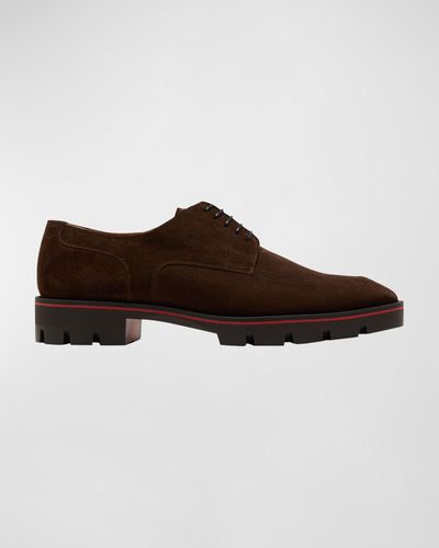 Christian Louboutin Davisol Lug Sole Derby Shoes - Brown