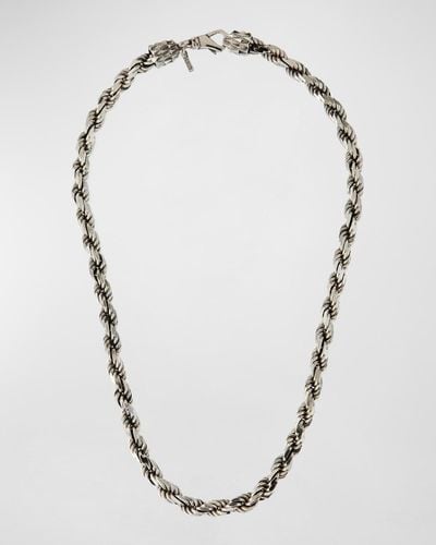 Emanuele Bicocchi French Rope Chain Necklace - Metallic