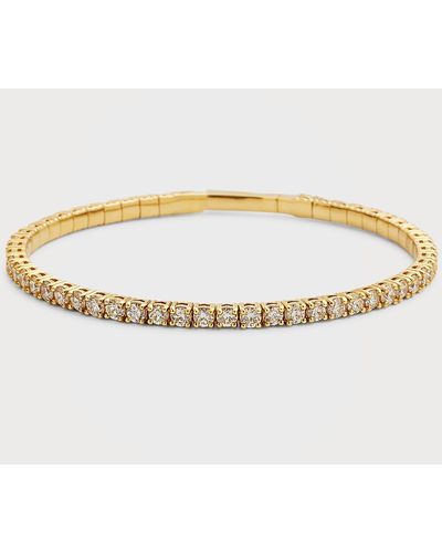 Cassidy Diamonds 18k Yellow Gold Diamond Bangle Bracelet - Metallic