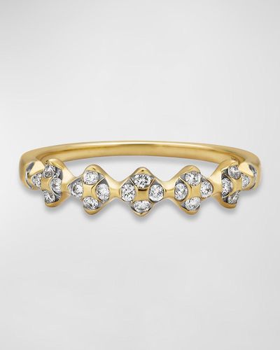 STONE AND STRAND Diamond Flowers 10K Ring - Metallic