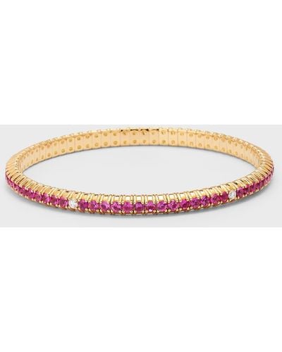 Zydo 18k Rose Gold Bracelet With Diamonds And Rubies - Multicolor