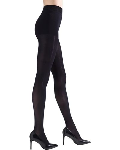 Natori 2-Pack Perfectly Opaque Control-Top Tights - Blue