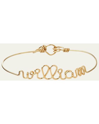 Atelier Paulin Personalized 10-Letter Wire Bracelet, Fill - Natural