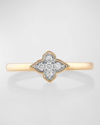 Farah Khan Atelier 18k Yellow Gold Diamonds Delicate Ring, Size 7 - White