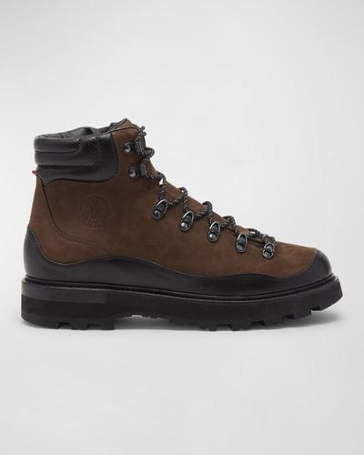 Moncler Peka Trek Suede Hiking Boots - Brown