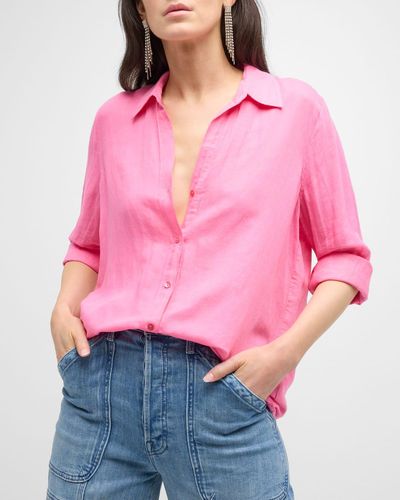 L'Agence Nina Long Sleeve Blouse - Pink