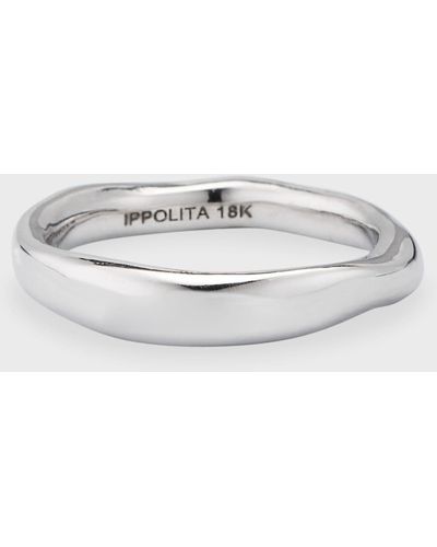 Ippolita 18K Classico Wide Squiggle Band Ring - Gray