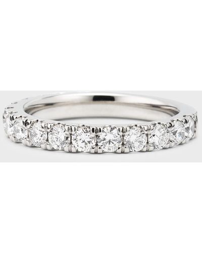 Neiman Marcus Lab Grown Diamond Platinum Round-Cut Eternity Ring, Size 7.5, 1.4Ctw - Metallic