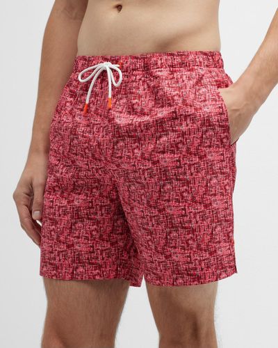 Swims Ponza Printed Swim Shorts - Red